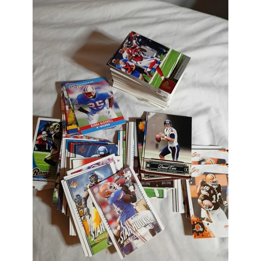 NFL Football Cards Bulk Lot Topps Upper Deck Rookie Cards miscellaneous 200 plus